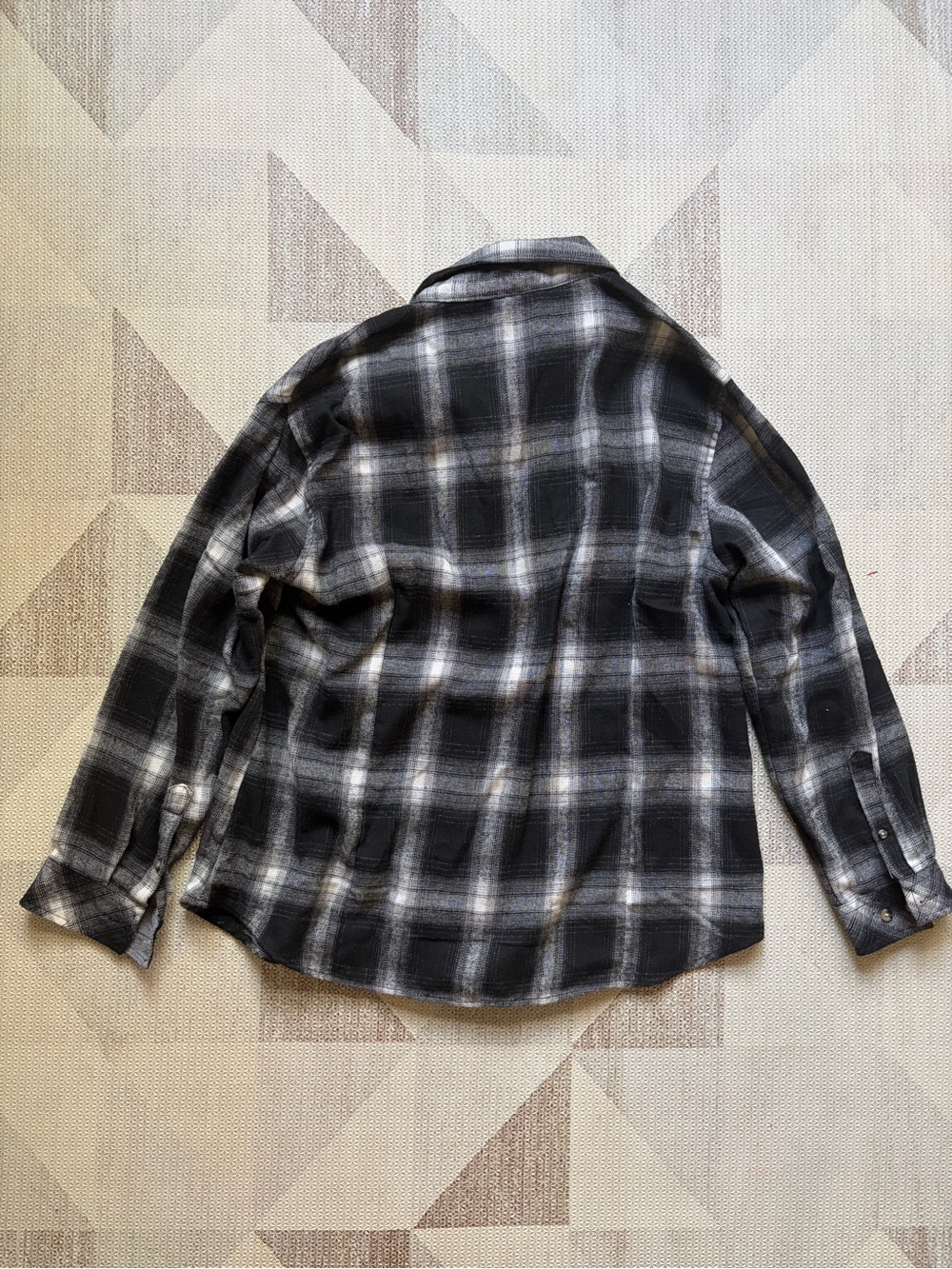 Deer Lady Plaid Flannel Oversized Long Sleeve Shirt (M) - Like New - Picture 7 of 7